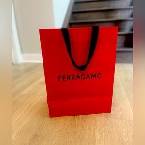 Salvatore Ferragamo 17” x 13” x 7” Shopping Bag Gift Tote Paper Bag
